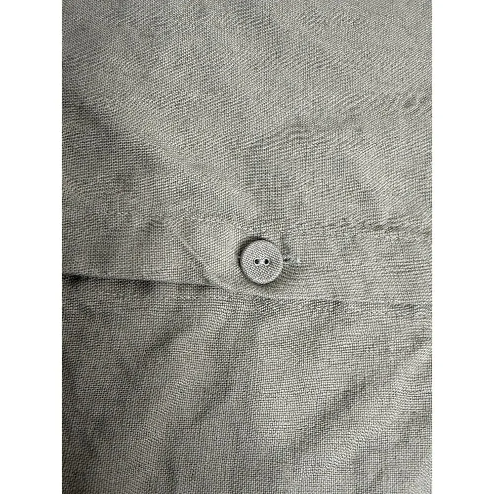 IKEA AINA 26” x 26” Sage Green 100% Linen Pillow Cover Button Closure